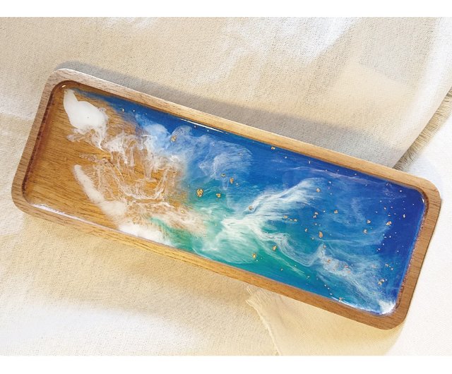 Ocean Waves Resin Wood Board 】 - Shop cplus-resinart Serving Trays & Cutting  Boards - Pinkoi