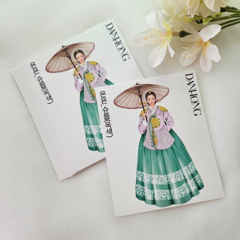 younyoun_Oriental Sticker_Umbrella_pink - 貼紙 - 紙 