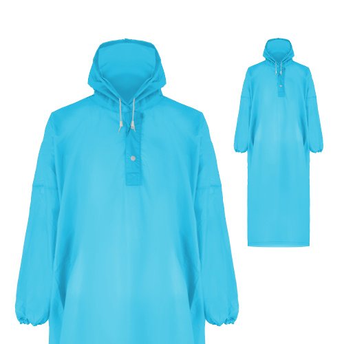 TDN 雙龍日系反光安全雨衣超輕套式雨衣 環保太空雨衣EVA(水漾藍)