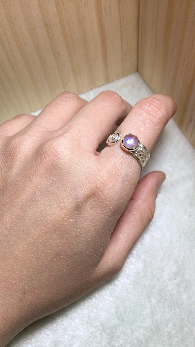 月光石 戒指 尼泊爾 手工製 925純銀材質 - 戒指 - 寶石 