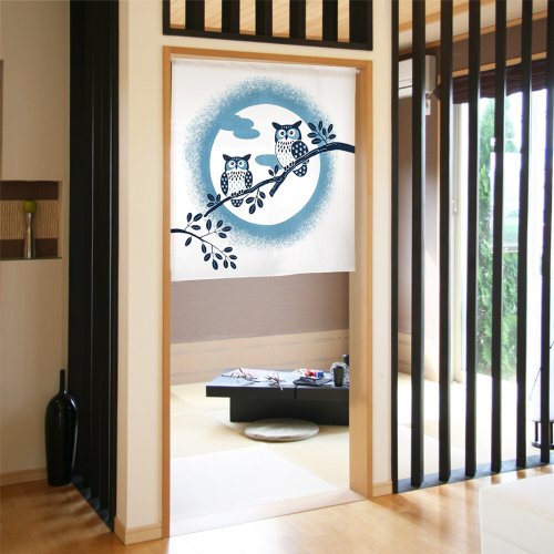 Moonstar House 星月屋 【預訂】日本製 藍月貓頭鷹短門簾