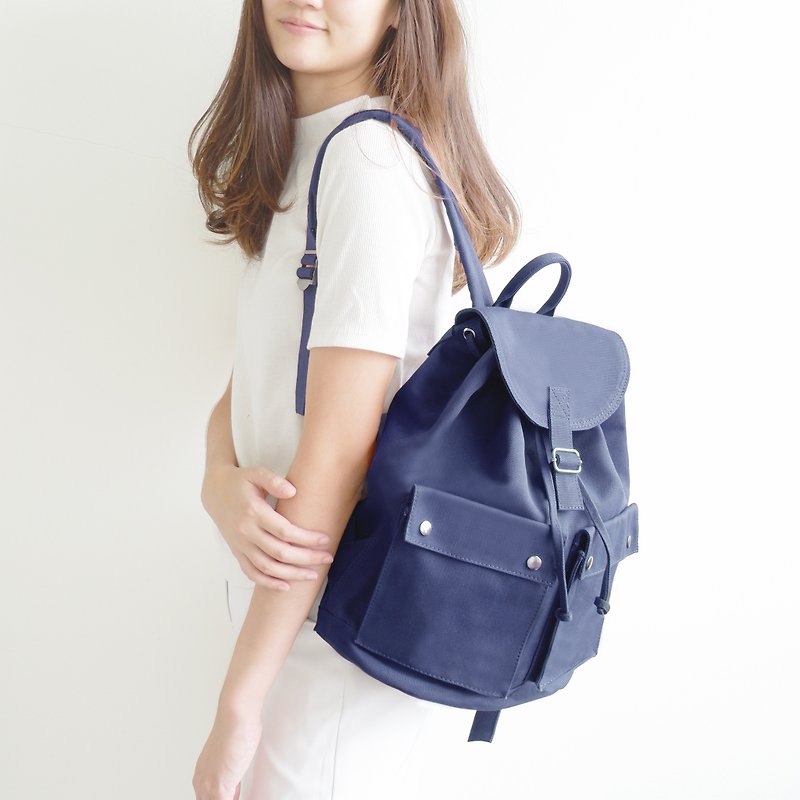 Backpack Lite - Navy - Backpacks - Cotton & Hemp Blue