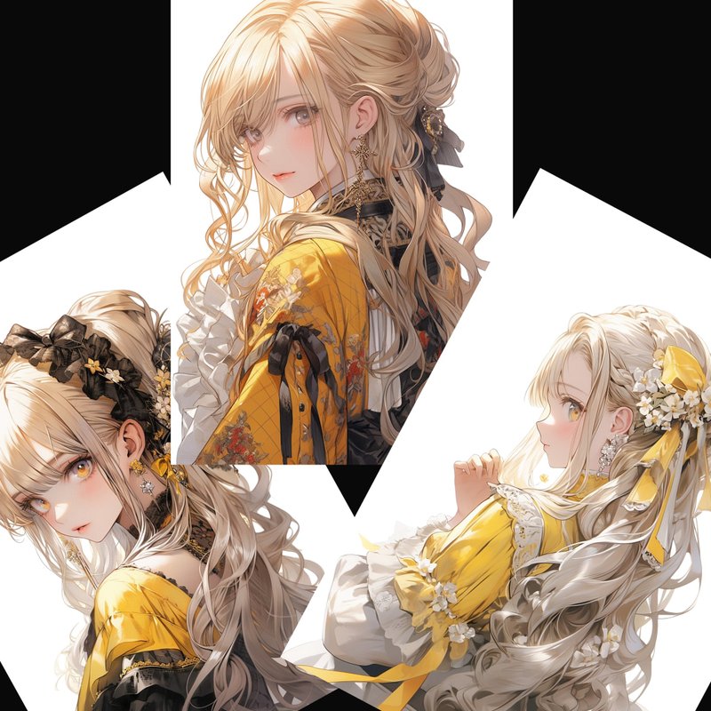 03-061 Collage Sticker Deep Yellow - Stickers - Paper 