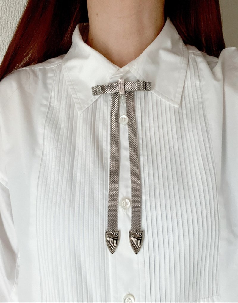 Opsis Ribbon 緞帶 項鍊 頸鍊 銀色 大尺寸 - 耳環/耳夾 - 其他金屬 透明