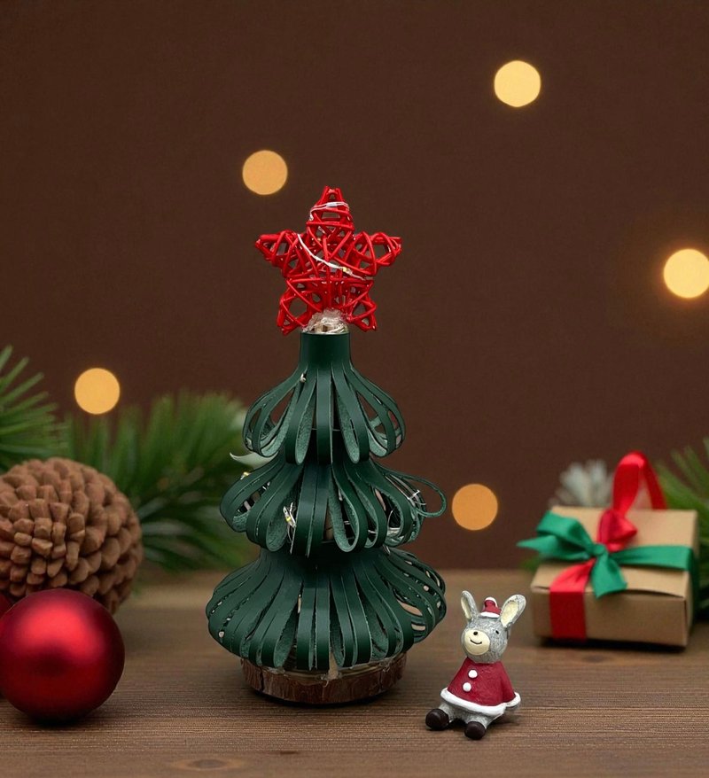 皮革香氛耶誕樹 - 擺飾/家飾品 - 真皮 綠色