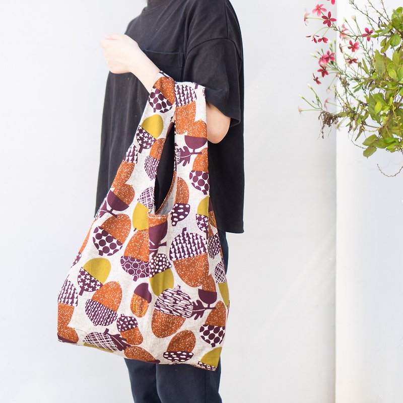 Best Eco-Friendly Gifts New Shoulder Shopping Bag Honey Chestnuts - Handbags & Totes - Cotton & Hemp Multicolor