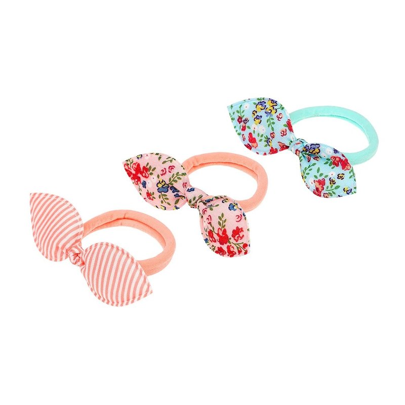 Dutch Souza small floral butterfly hair tie in three colors - Hair Accessories - Nylon Pink