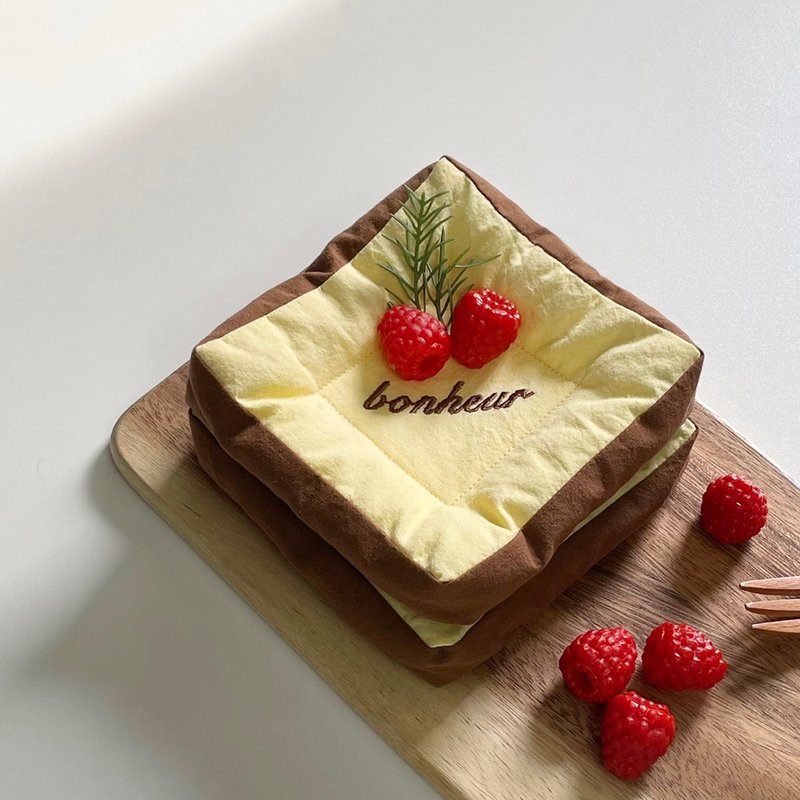 french toast coaster fabric tray - 杯墊 - 棉．麻 