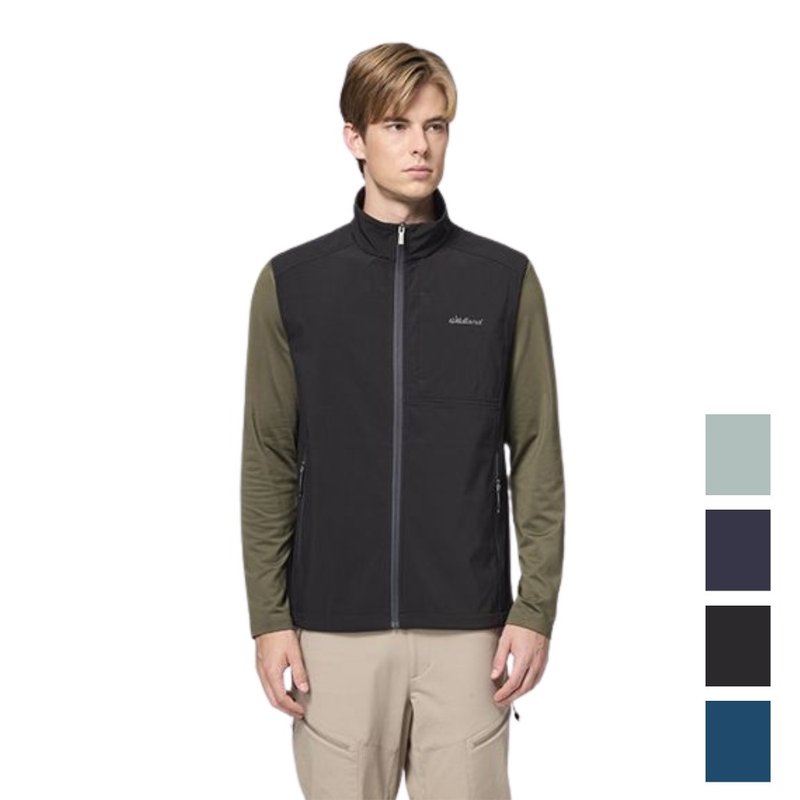 【Wildland 荒野】彈性超輕三層山旅機能背心 男 W2706 - 男夾克/外套 - 聚酯纖維 黑色