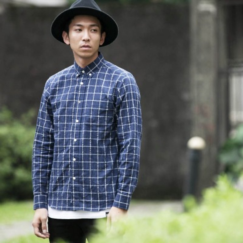 Made in Tokyo - Plaid Shirt (Japanese only) | Only S left - Men's Shirts - Other Materials Blue