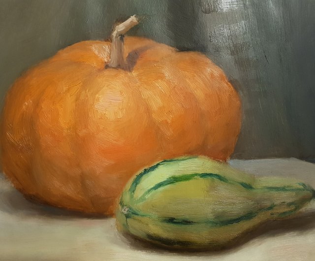 カボチャの油絵