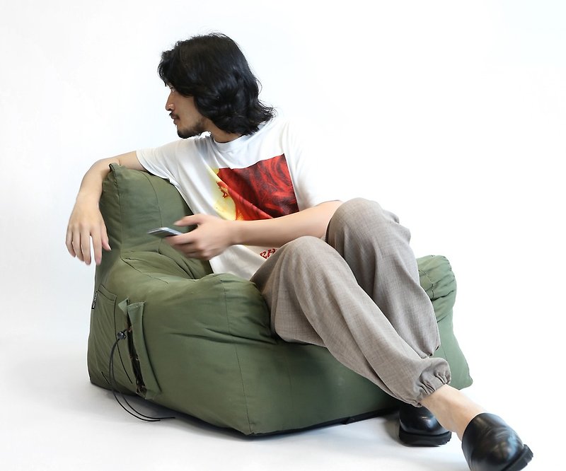 OUTPUT LIFE-機能單人沙發 軍綠/沙色2色可選 舒適坐臥感 GOOUT款 - 椅子/沙發 - 防水材質 多色