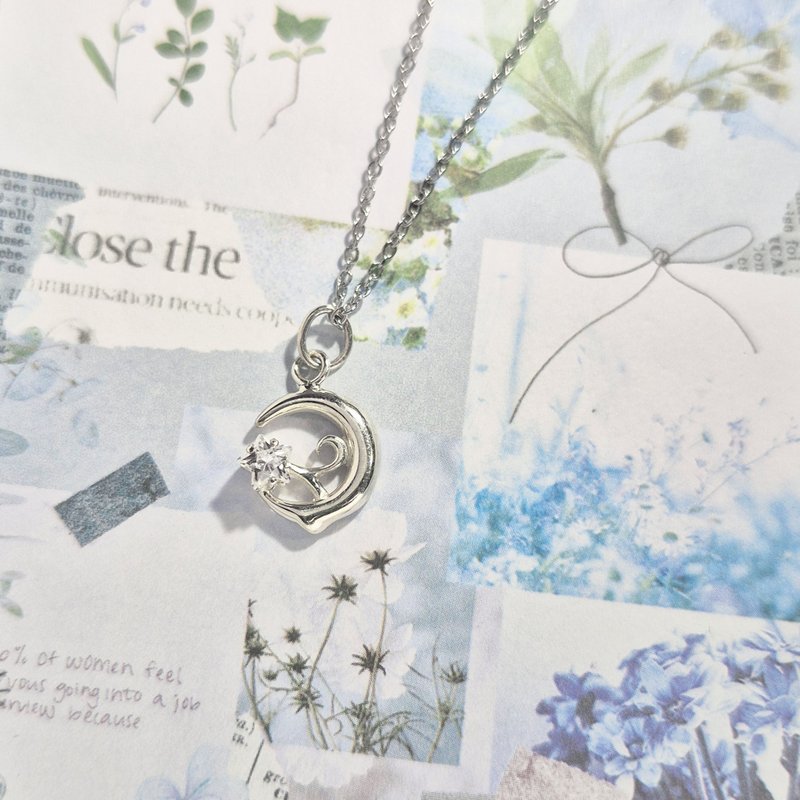 【比法一生】純銀墜子-月光星語  925純銀手作銀飾 - 項鍊 - 銀 銀色