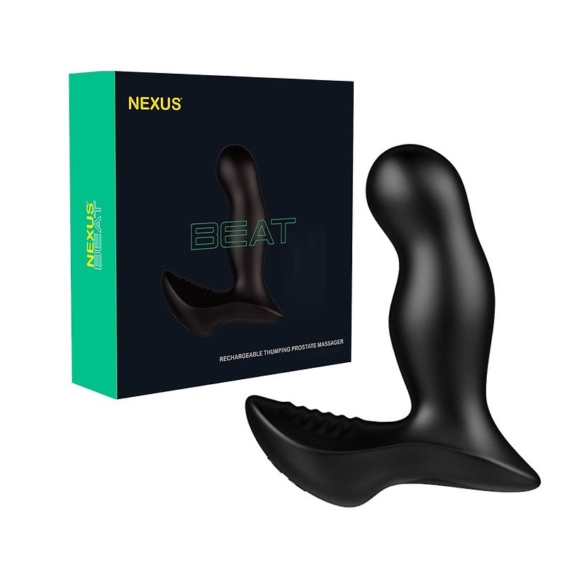 British NEXUS BEAT slap type double shock prostate backyard sex toys jumping egg massage stick - Adult Products - Other Materials Black