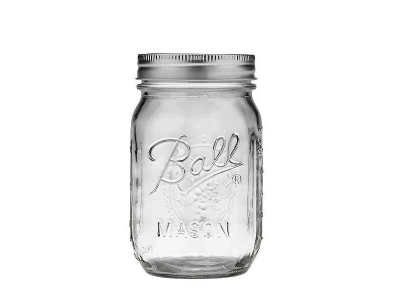 Ball Mason Jars - Ball Mason Jar 16oz Narrow Port - Mugs - Glass 