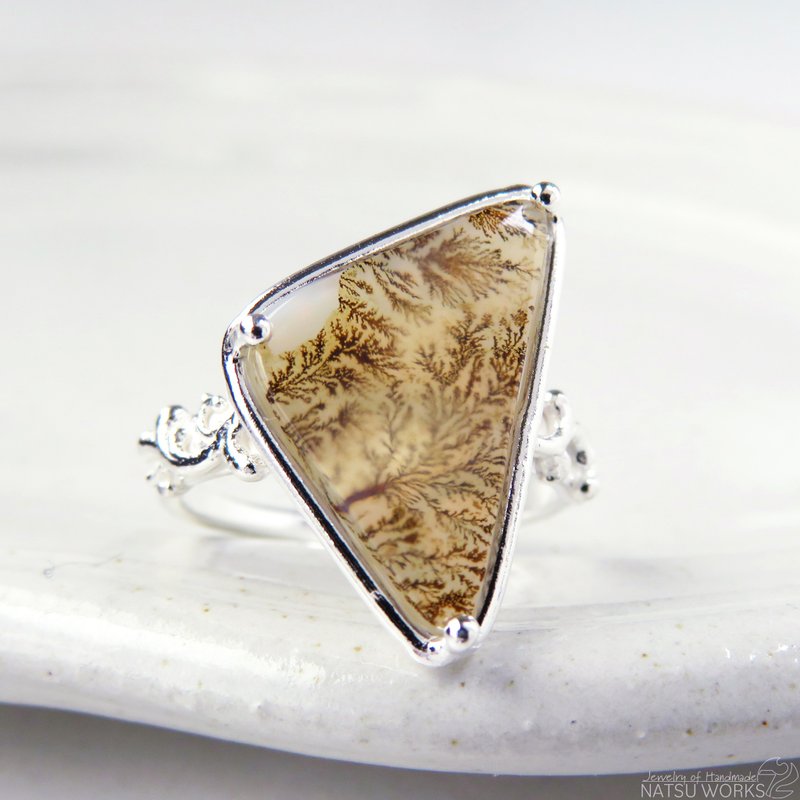 Dendritic Agate Ring - แหวนทั่วไป - เครื่องเพชรพลอย สีนำ้ตาล