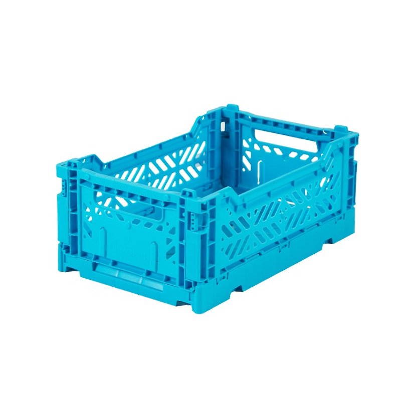 Turkey Aykasa Folding Storage Basket (S)-Turkish Blue - กล่องเก็บของ - พลาสติก 