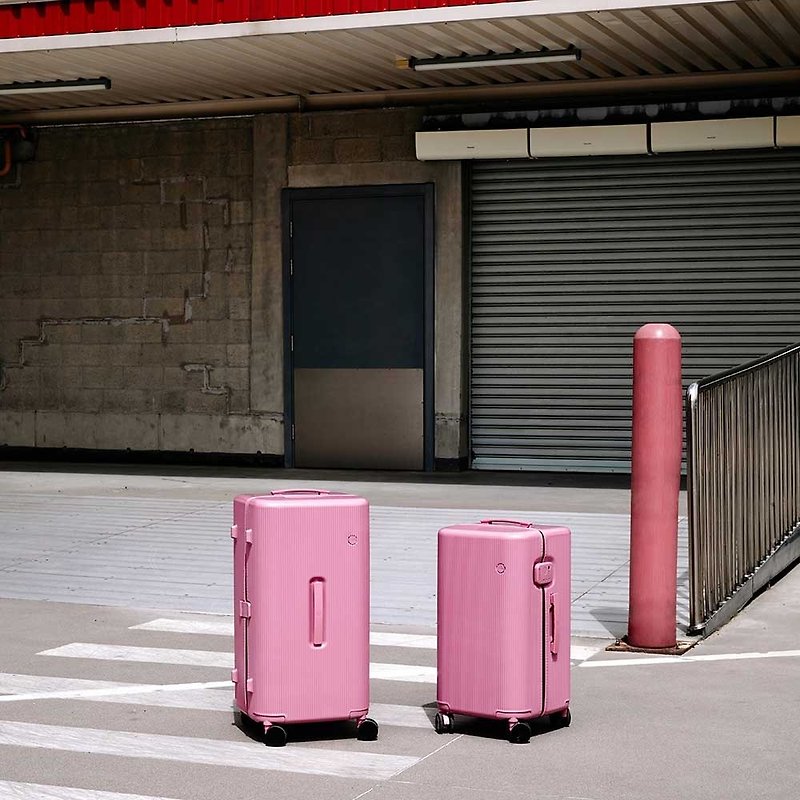 ITO TRUNK PISTACHIO2 ドリームピンク ピスタチオ スーツケース チェック 旅行 アウトドア - スーツケース - その他の素材 