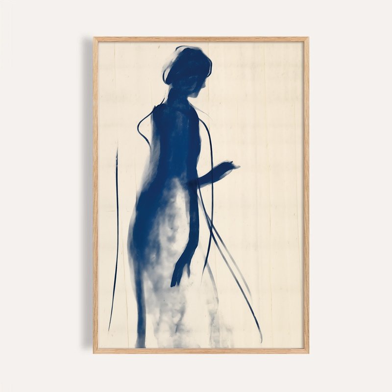 霧中藍影 Blue Figure in Mist / 現代人物藝術掛畫 - 海報/掛畫/掛布 - 紙 