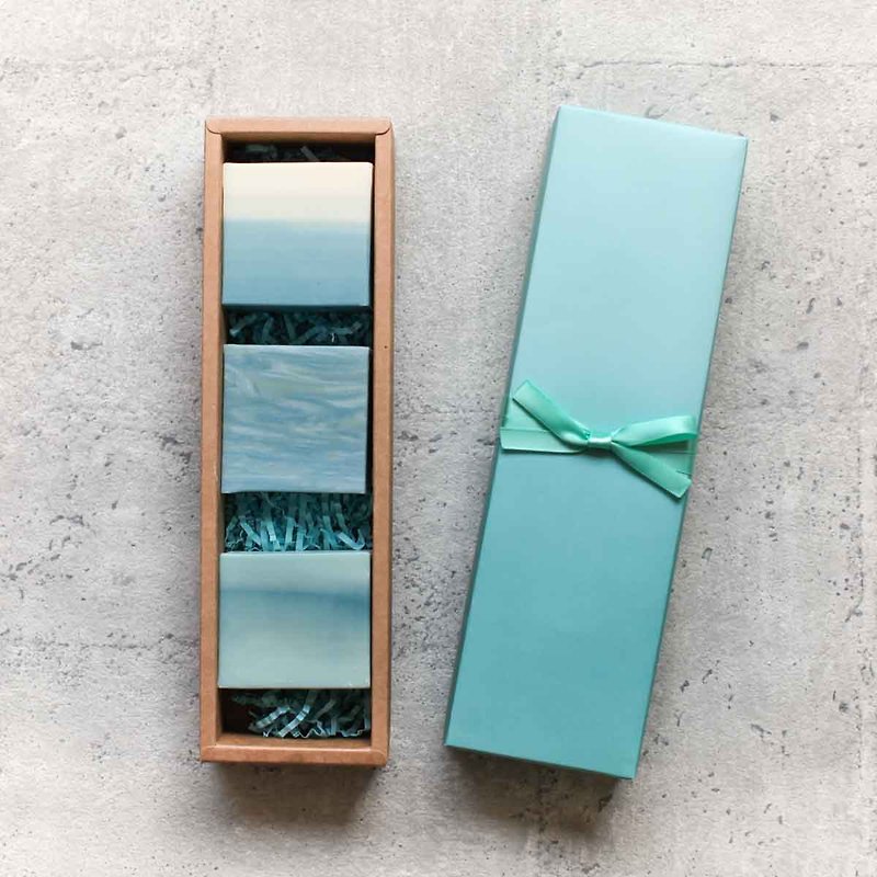 海洋手工皂禮盒 -1組3入 母親節禮盒 - 肥皂/手工皂 - 其他材質 藍色