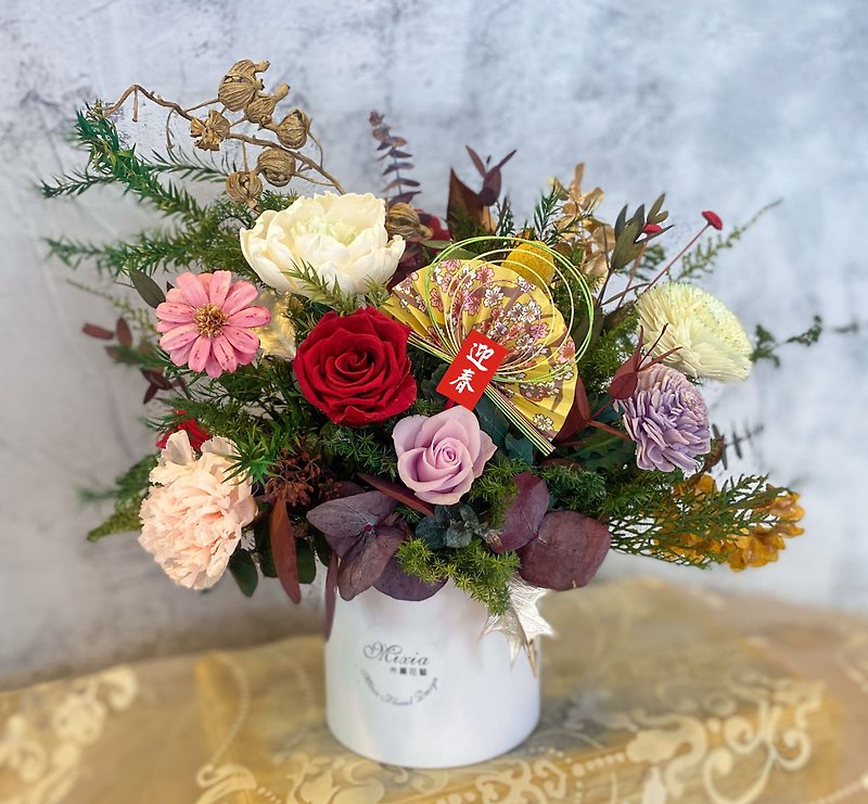 Eternal spring table flowers, home decorations, new year gifts - Dried Flowers & Bouquets - Plants & Flowers Red