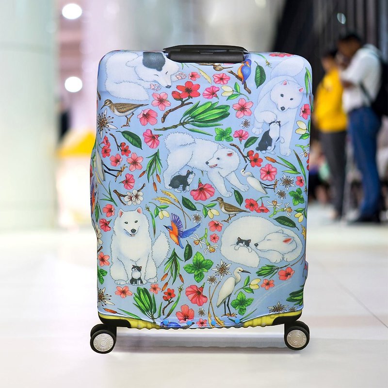 [Suburban Heart Playmate] Luggage dust cover/protective cover/HO-ME - Luggage & Luggage Covers - Other Man-Made Fibers Blue