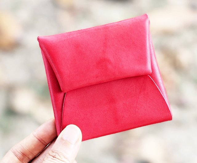 Square Leather Coin Pouch