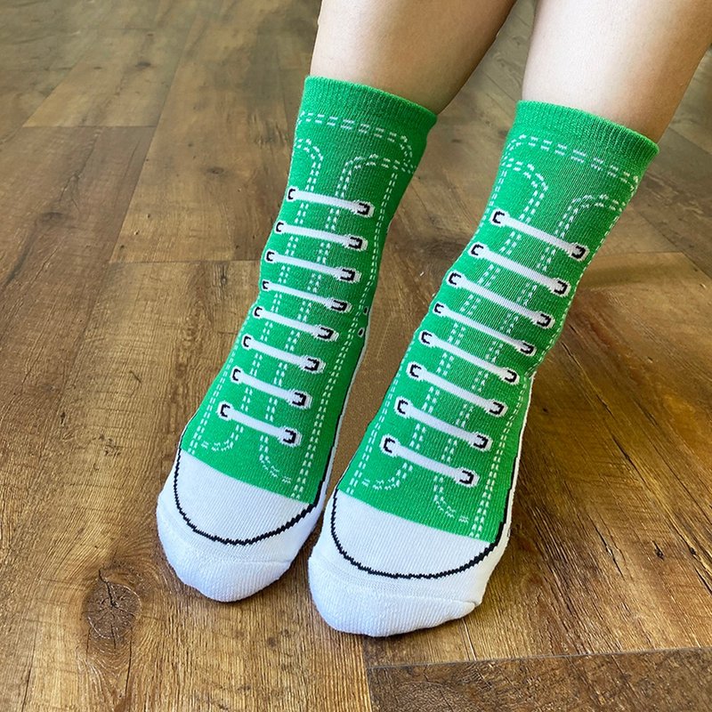 Taiwan original design [SOCKS shoe-shaped socks] HULK│Mid-calf socks for men and women - Socks - Other Materials Green