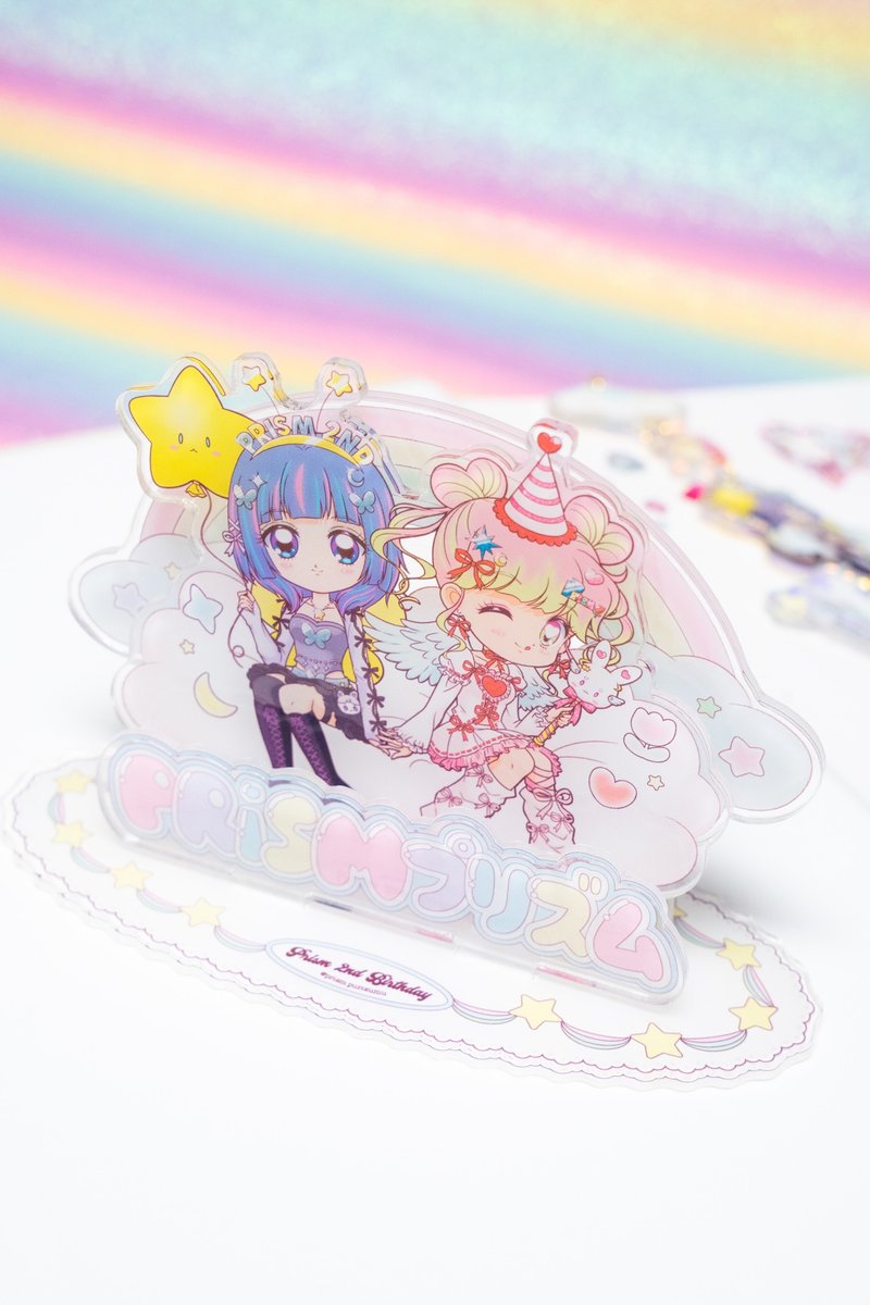 PRISM プリズム 2nd Anniversary - Acrylic stand for P's and Diedie's birthday celebration - ของวางตกแต่ง - อะคริลิค สึชมพู