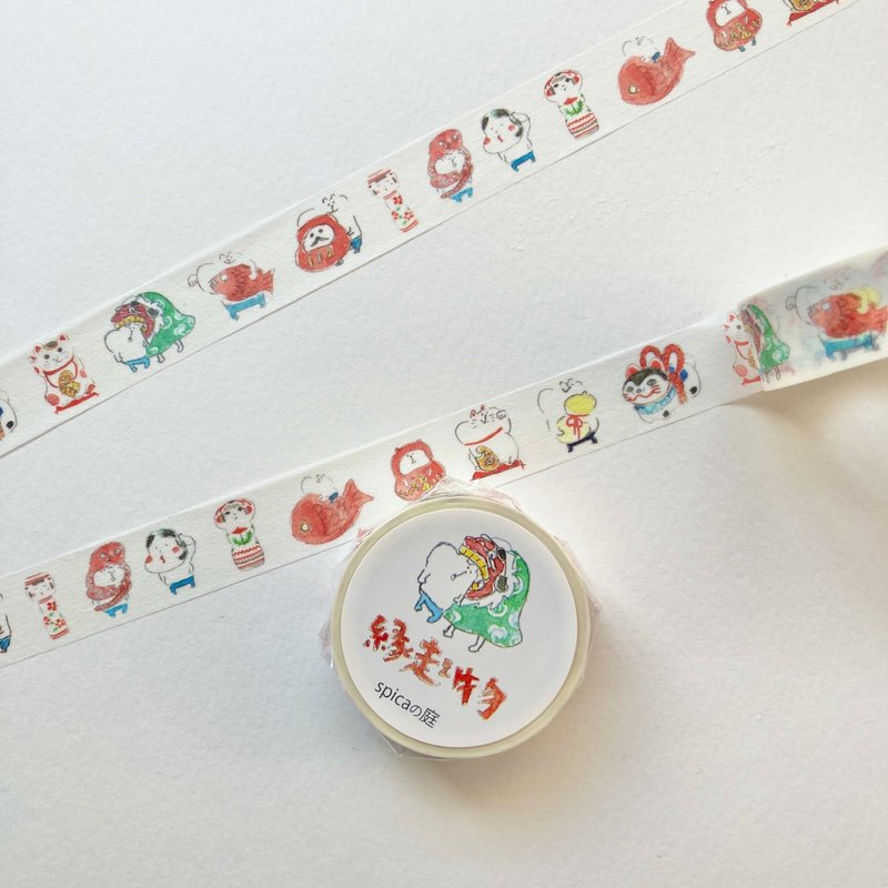 lucky charm /mushroom 15mm × 7m masking tape - มาสกิ้งเทป - กระดาษ 