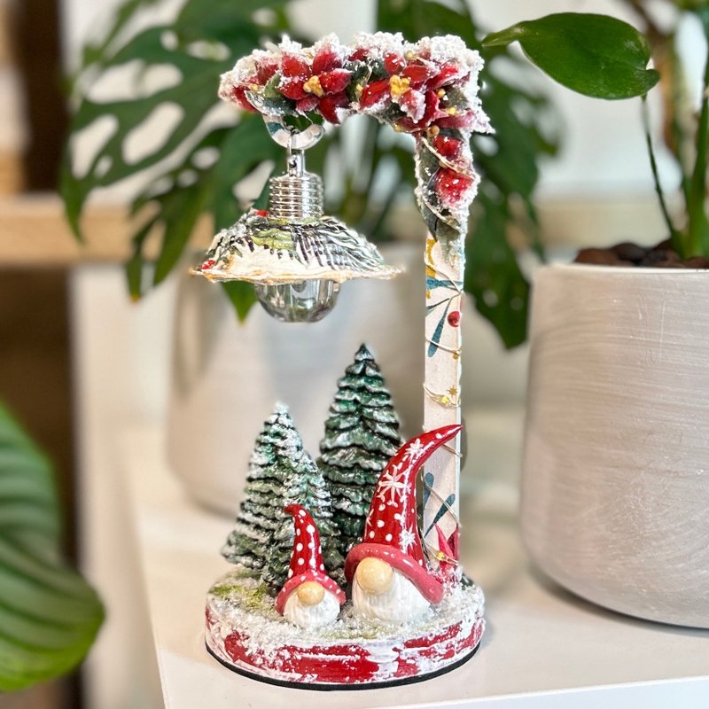 [Handmade] – Christmas only – Wooden mood lamp comes with Christmas light string and exquisite gift box - โคมไฟ - ไม้ หลากหลายสี