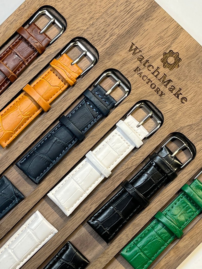 Genuine crocodile-print Apple Watch strap - สายนาฬิกา - หนังแท้ หลากหลายสี