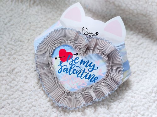 Unique Handmade HK 現貨 Be My Valentine 情人節 Happy Valentine's Day 寵物圍巾