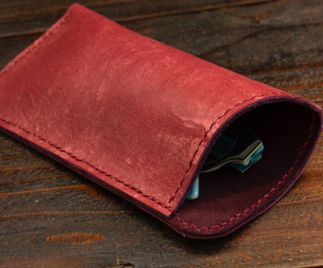 メガネケース ブラック マヤレザー ハンドメイド イタリアンレザー 総手縫い メガネケース 本革 DUCT イタリアンレザー MAYA レザー めがね