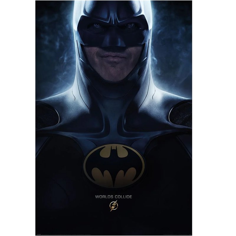 【DC】フラッシュ 2023 映画 バットマン (マイケル・キートン) ポスター - ウォールデコ・壁紙 - 紙 多色