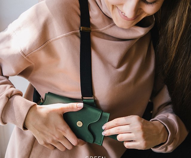 Leather Holster Bag Phone Shoulder Case Sling Pockets and Wallet / Leather  Strap - Shop HARDY Messenger Bags & Sling Bags - Pinkoi