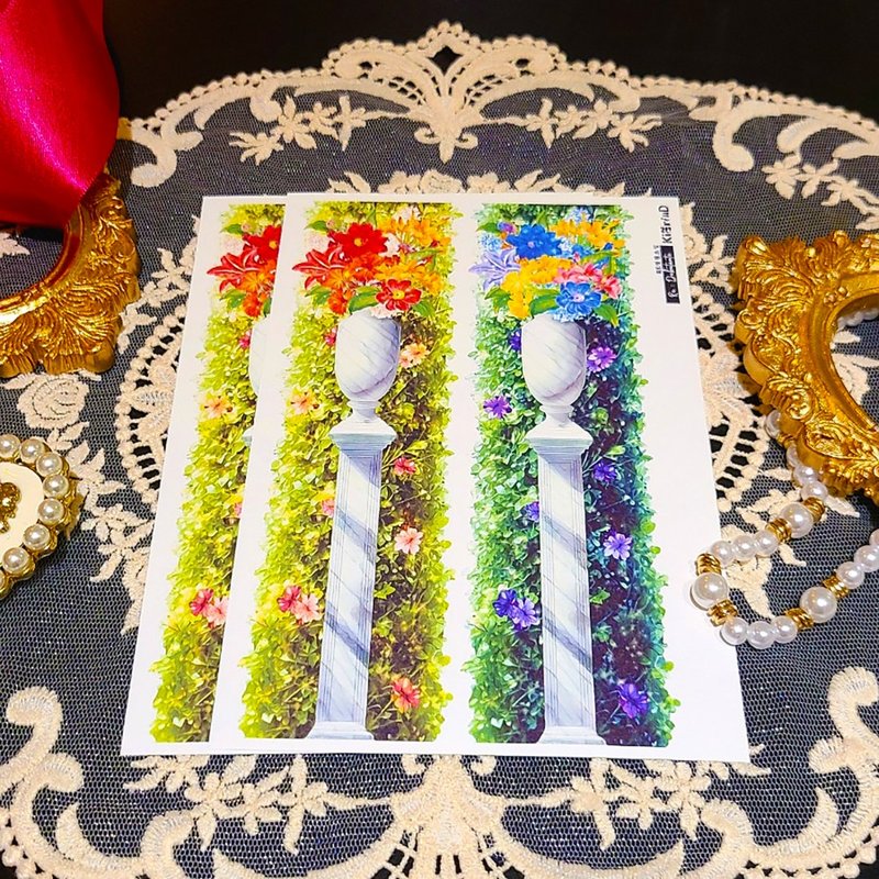 Debutante Garden Wall Stickers - 貼紙 - 紙 多色