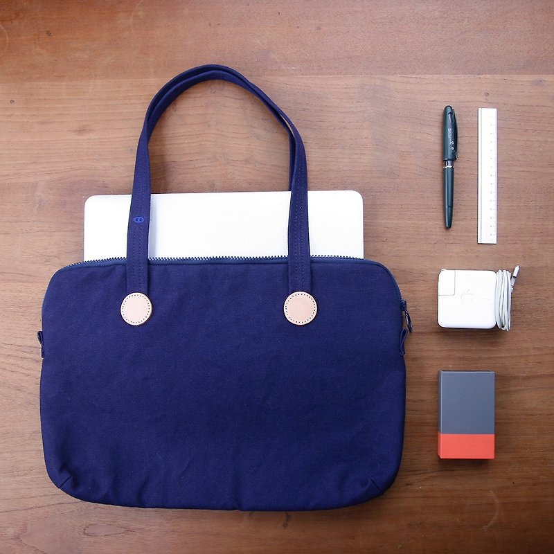 Mushroom MOGU / canvas pen bag / deep purple / ability - กระเป๋าเอกสาร - ผ้าฝ้าย/ผ้าลินิน สีม่วง