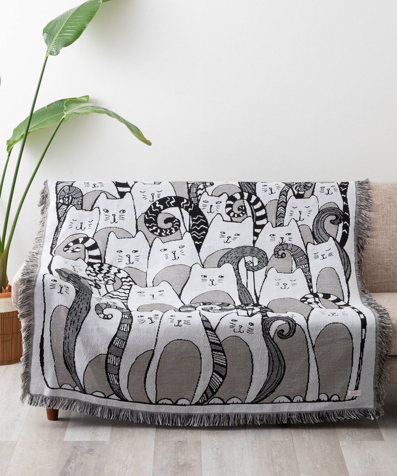 Jubilee 猫 犬デザイン ジャガード織 スローケットラグ アソート 130x160cm C - 其他 - 聚酯纖維 多色