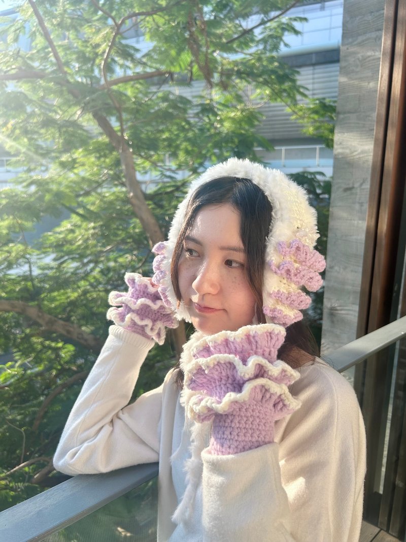 鉤織耳套 鈎織手套 編織耳套 鈎織耳套 手套 耳套 - 手套 - 其他材質 