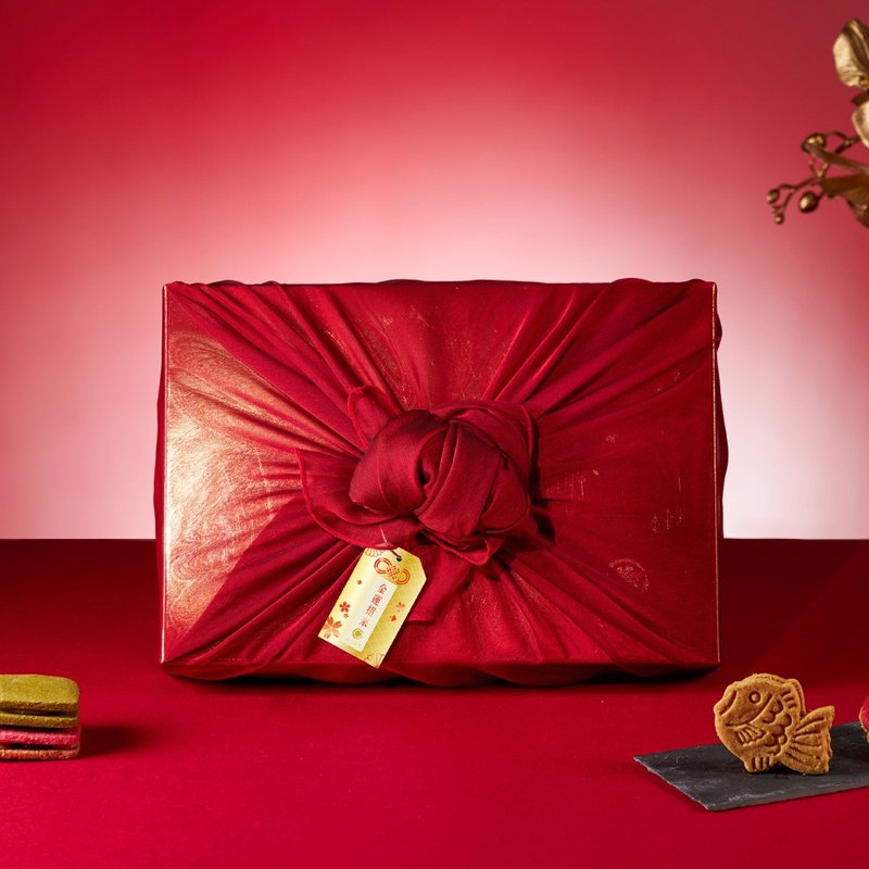 【Lunar New Year Gift Box Pre-order】Crimson Echoes - Assorted Cookie Gift Box - Handmade Cookies - Fresh Ingredients 