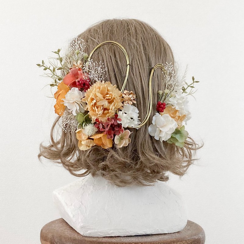 枯れない花の髪飾り - 髮夾/髮飾 - 其他材質 多色