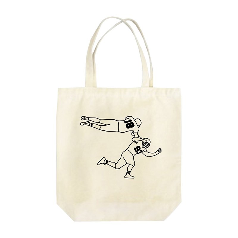 American football Tote Bag - Handbags & Totes - Cotton & Hemp 