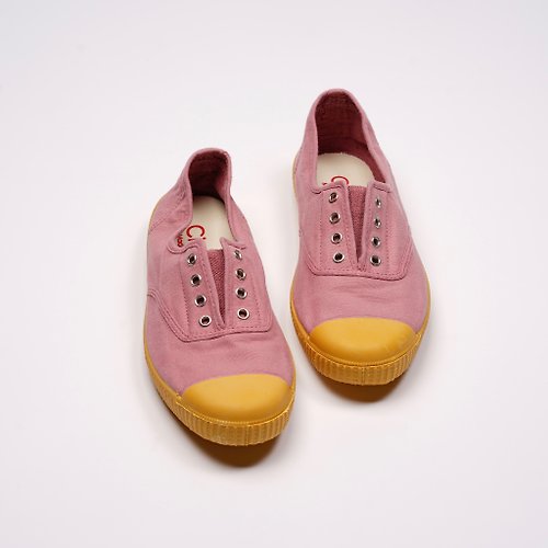 CIENTA 西班牙帆布鞋 西班牙帆布鞋 CIENTA J70997 52 粉紅色 黃底 經典布料 大人
