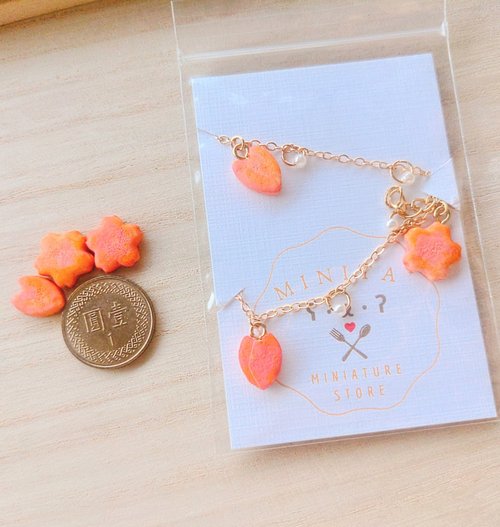 minita* 迷你塔袖珍手作工坊 minita* 迷你櫻花餅乾手鍊 高模擬 療癒小物 袖珍食玩