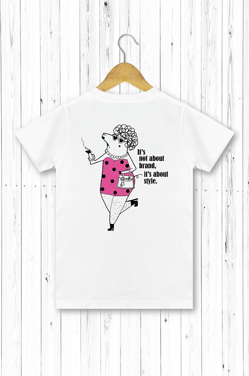STATELYWORK White Fumei-women's short T-shirt - เสื้อผู้หญิง - ผ้าฝ้าย/ผ้าลินิน สึชมพู