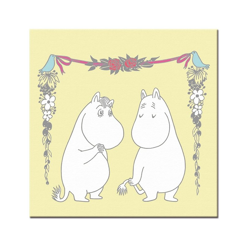Authorized by Moomin-Frameless Painting (30*30cm) - Wall Décor - Cotton & Hemp Red