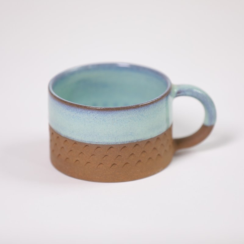 Triangle wide mouth Mug - Galaxy Blue - Fair Trade - Mugs - Pottery Blue
