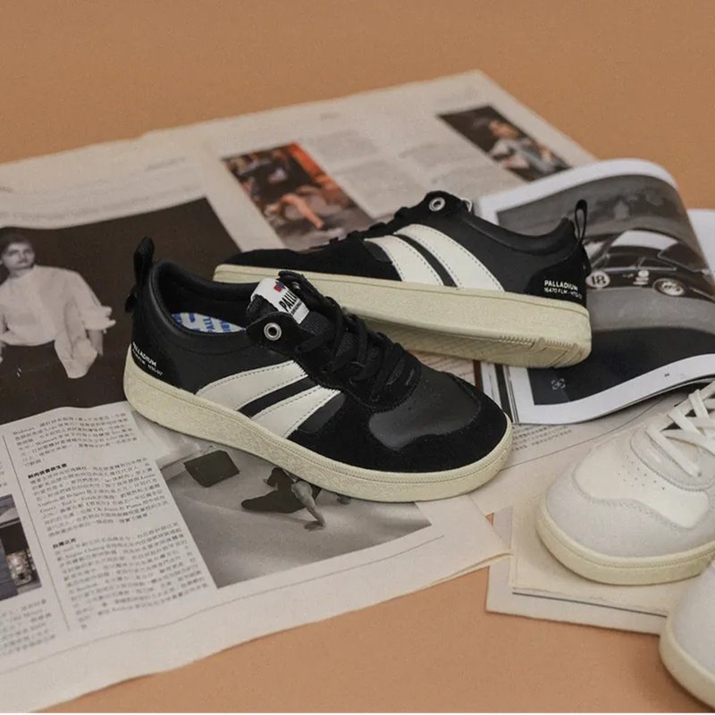 PALLADIUM PALLACUP FLAME LTH 復古休閒鞋 黑/白 74485 - 男休閒鞋 - 其他材質 多色