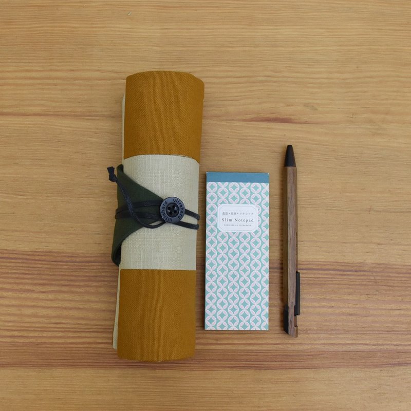 Ultrahard Writer Pen Case Series- Osamu Dazai/Novel Lantern (Caramel Cocoa) - Pencil Cases - Cotton & Hemp Brown